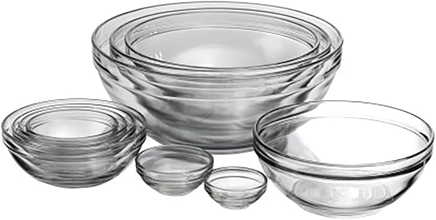 Anchor Hocking 10 Piece Mixing Bowl Set, Nesting Serving Bowls & Mixing Bowls