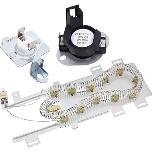 BLUESTARS 8544771 Dryer Heating Element and 280148 Thermal Cut-Off (8557403 High Limit Thermostat & 8318314 Thermal