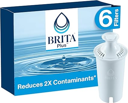 Brita Plus Water Filter Lasts Two Months or 40 Gallons, Includes 6 Filters