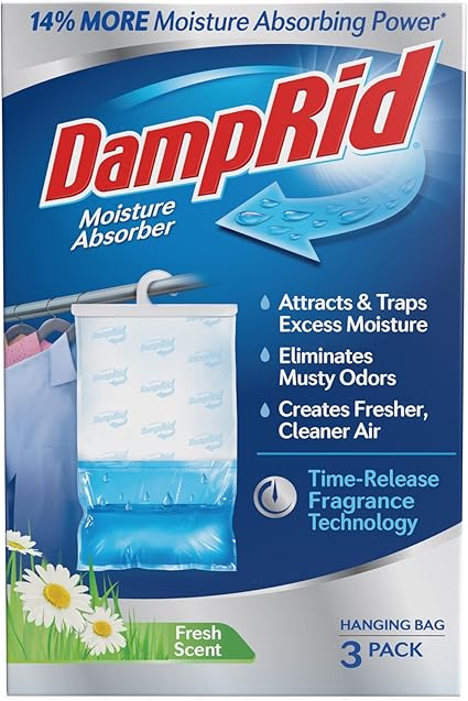 DampRid Fresh Scent Hanging Moisture Absorber, 1 Pound (Pack of 3)