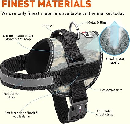Dogline Dog Harness: Reflective No-pull Vest for Large Dogs XS