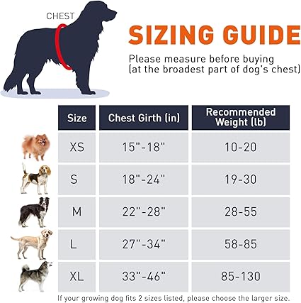 Dogline Dog Harness: Reflective No-pull Vest for Large Dogs XS
