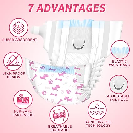 Dono Disposable Pet Diapers for Female Dogs and Cats