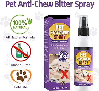 ERUIOLA Bitter Apple Spray Pet Stay Away Training Aid for Dogs and Cats to Stop Chewing