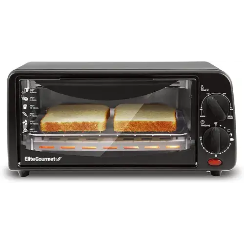 Elite Gourmet ETO236 Personal Compact 2 Slice Countertop Toaster Oven - Toasters