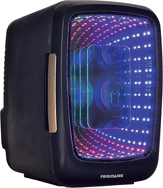 Frigidaire EFMIS179 Gaming Light Up Mini Beverage Refrigerator, Stealth 7 x 10 x 11 inches