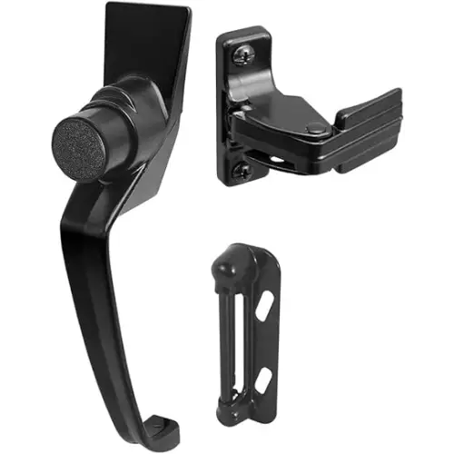 Prime-Line K 5082 Black Push Button Latch with 1-1/2 In. Hole Center