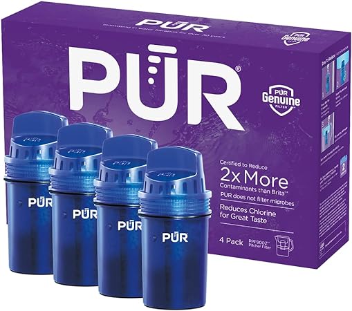 PUR Water Pitcher & Dispenser Replacement Filter 4-Pack, Genuine PUR Filter (PPF900Z)