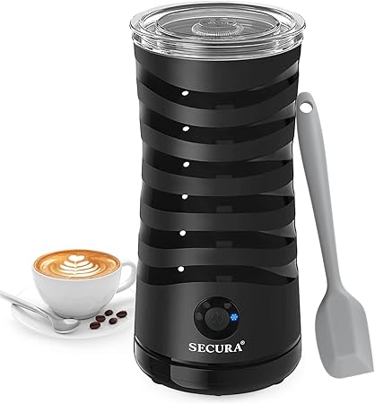Secura Electric Milk Frother, Automatic Milk Steamer, 4-IN-1 Hot & Cold Foam Maker-8.4oz/240ml