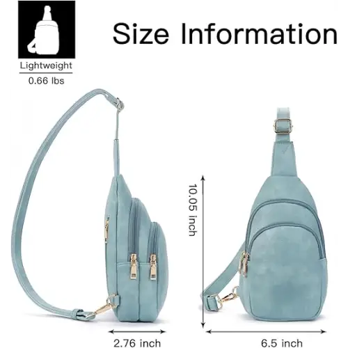 Telena Sling Bag for Women Leather Crossbody Bags Sling Backpack Teal - Shoulder/Crossbody Bags