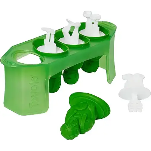 Tovolo Zombie Popsicle Molds (Set of 4) - Mess-Free Silicone Ice Pops with Reusable Sticks