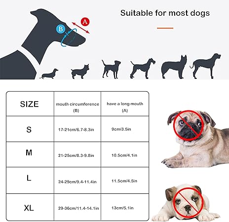 Vaks Dog Muzzle: Soft Basket Muzzle for Medium, and Large Dogs, Adjustable Humane Cage Mouth Cover, X-Large