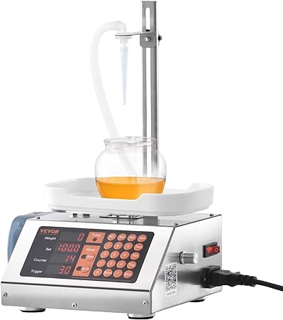 VEVOR Paste Liquid Filling Machine 5-300g,1L/min Flow Rate, Peristaltic Pump Digital Control Automatic Weighing