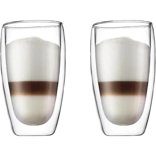 Bodum 15oz Pavina Double Wall High-Heat Borosilicate Glass Set of 2 Clear - Cups & Mugs