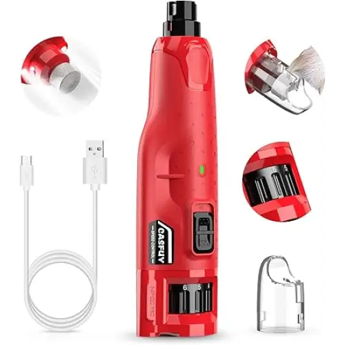 Casfuy Dog/Cat Nail Grinder 6 Speeds 7000-12000rpm