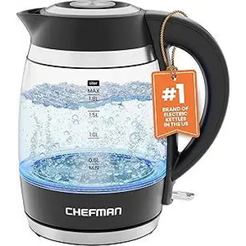 Chefman Electric Kettle 1.8L 1500W Hot Water Boiler - Electric Tea Pots and Water Boilers