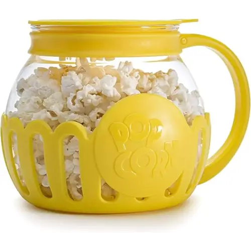 Ecolution Patented Micro-Pop Microwave Popcorn Popper with Temperature Safe Glass