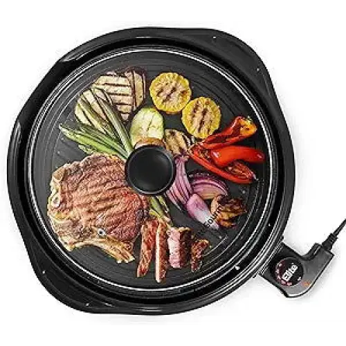 Elite Gourmet 11’’ Electric Indoor Nonstick Grill Dishwasher Safe Cool Touch - Contact Grills