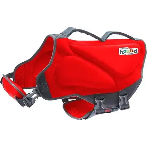 Outward Hound Dawson Swim Red Dog Life Jacket-Large