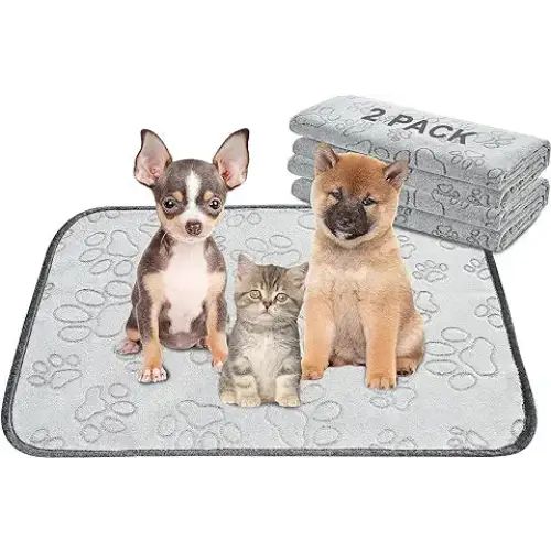 Qeils-Reusable Puppy Pads 2 Pack Washable Pee Pads for Dogs