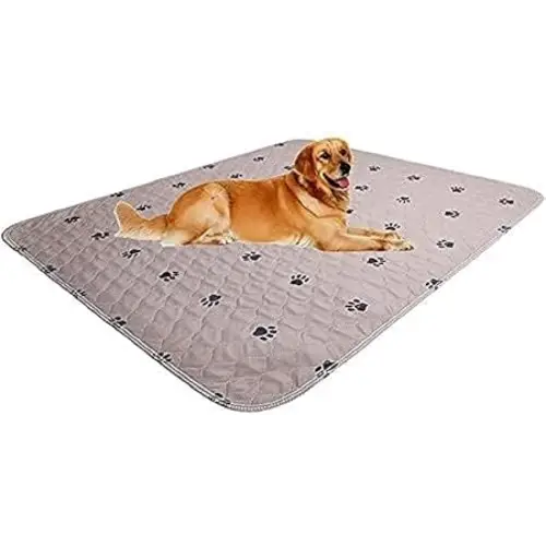 SincoPet Washable Dog Pee Pads with Puppy Grooming Gloves,Puppy Pads,Reusable Pet Training Pads 48x48 Inch