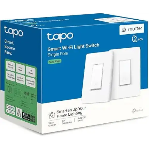 TP-Link Tapo Matter Smart Light Switch: Voice Control w/Siri Alexa & Google Home