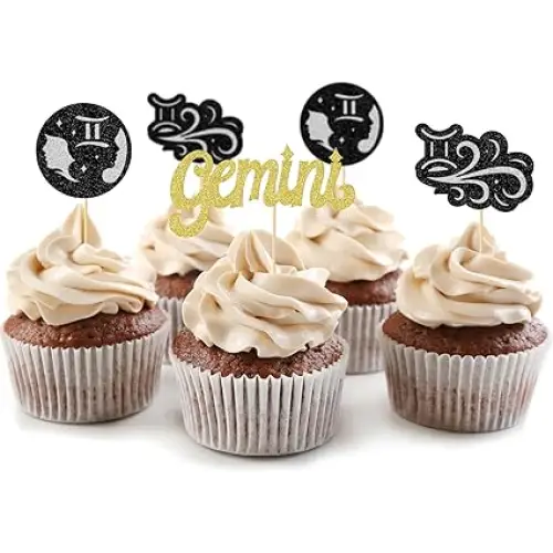 Gemini Season Cupcake Toppers