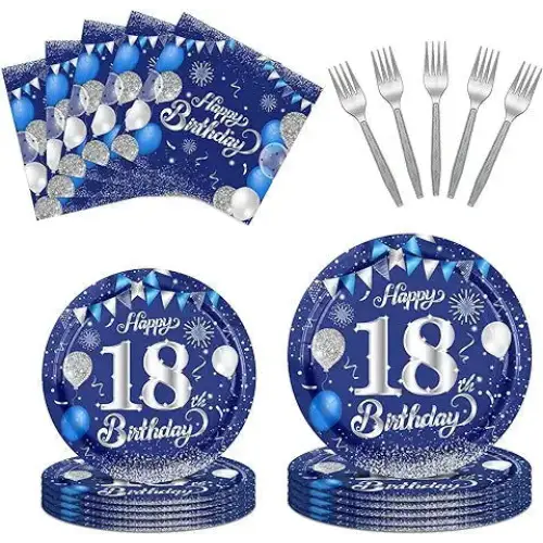 18th Birthday Party Supplies Kit 24 Pieces