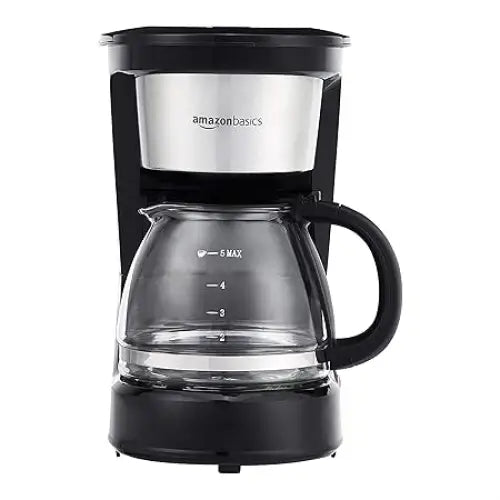 Amazon Basics 5-Cup Coffee Maker with Reusable Filter, Coffee Pot, Coffee Machine