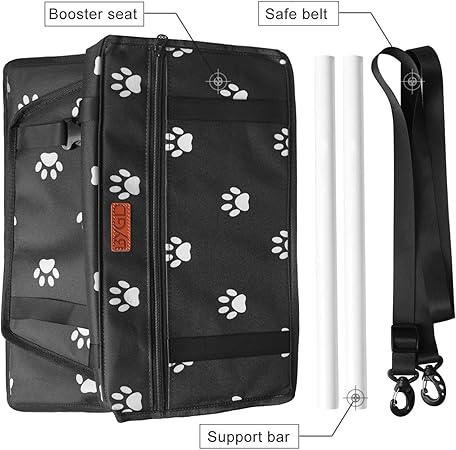 BYGD Pet- Dog Booster Seat, with Upgrade Support Rod, Breathable and Foldable