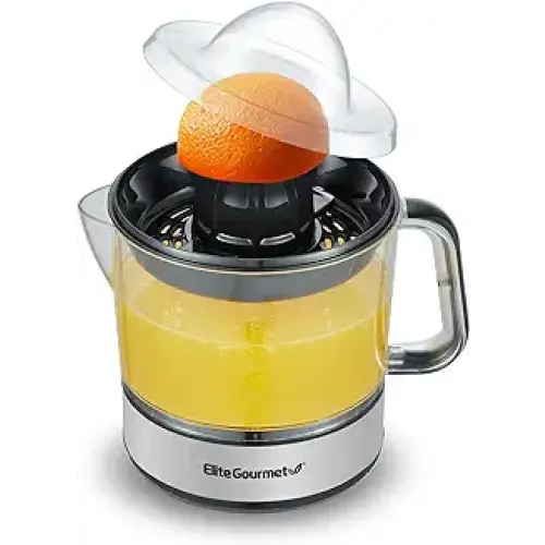 Elite Gourmet ETS623 BPA-Free Electric Citrus Juicer Compact Large Volume Pulp Control Oranges Lemons Limes Grapefruits