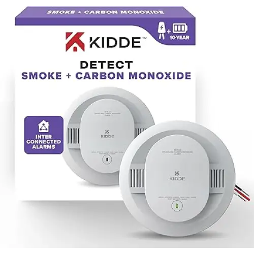 Kidde 30CUA10 Hardwired Smoke & Carbon Monoxide Detector, 10-Year Battery Backup, Interconnectable