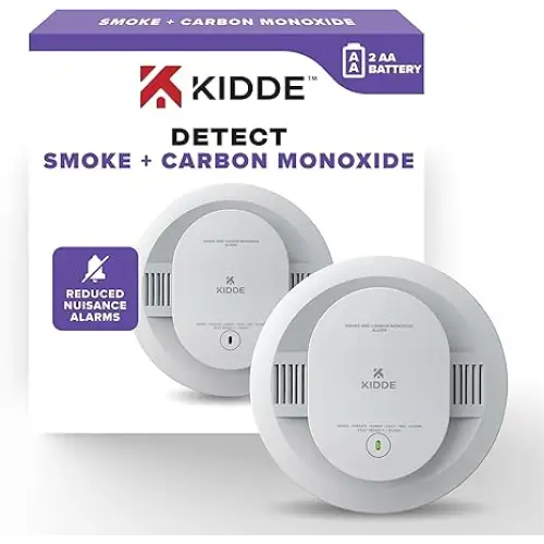 Kidde 30CUDR Smoke & Carbon Monoxide Detector, AA Battery Powered, LED Warning Light Indicators