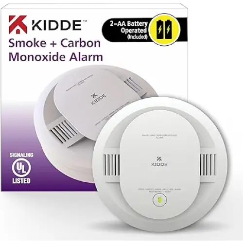 Kidde Smoke & Carbon Monoxide Detector, AA Battery Powered, LED Warning Light Indicators 900-CUDR