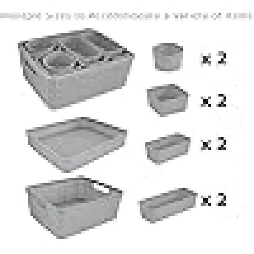 Simplify 10 Piece Organizing Set | Multiple Size Bins | Multipurpose | Office | Desk | Dorm | Bathroom | Storage Basket