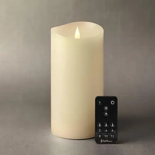 Softflame Flameless LED Candles with Remote Control, 4"x 8" Flickering