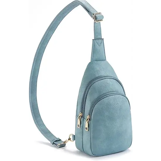 Telena Sling Bag for Women Leather Crossbody Bags Sling Backpack Teal