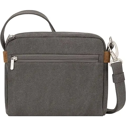 Travelon Anti-theft Heritage Crossbody Bag Pewter - Shoulder/Crossbody Bags