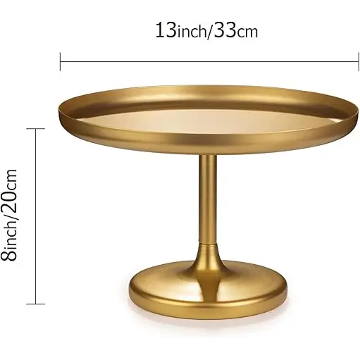 WOPARTY 12 inch Gold Cake Stand Round Cupcake Stands Metal Dessert Display Stands