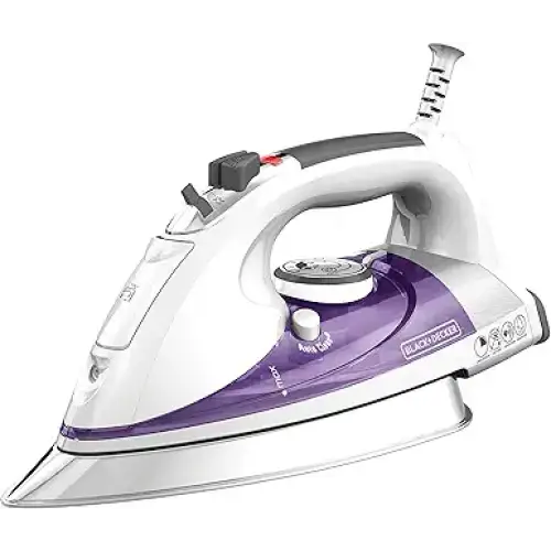 BLACK + DECKER IR1350S Professional Steam Iron with Stainless Steel Soleplate and Extra-Long Cord Purple - Irons