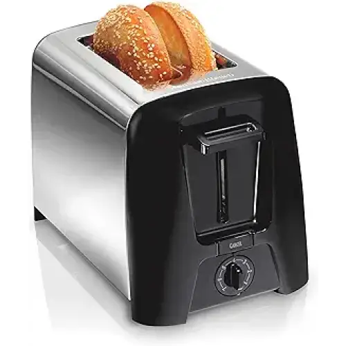 Hamilton Beach 2 Slice Toaster with Extra Wide Slots Shade Selector Auto-Shutoff Cancel Button and Toast Boost Black