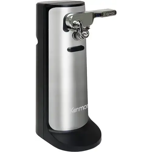 Kenmore 3-In-1 Automatic Electric Can Opener Built-In Knife Sharpener & Bottle Opener Hands-Free One-Touch Operation