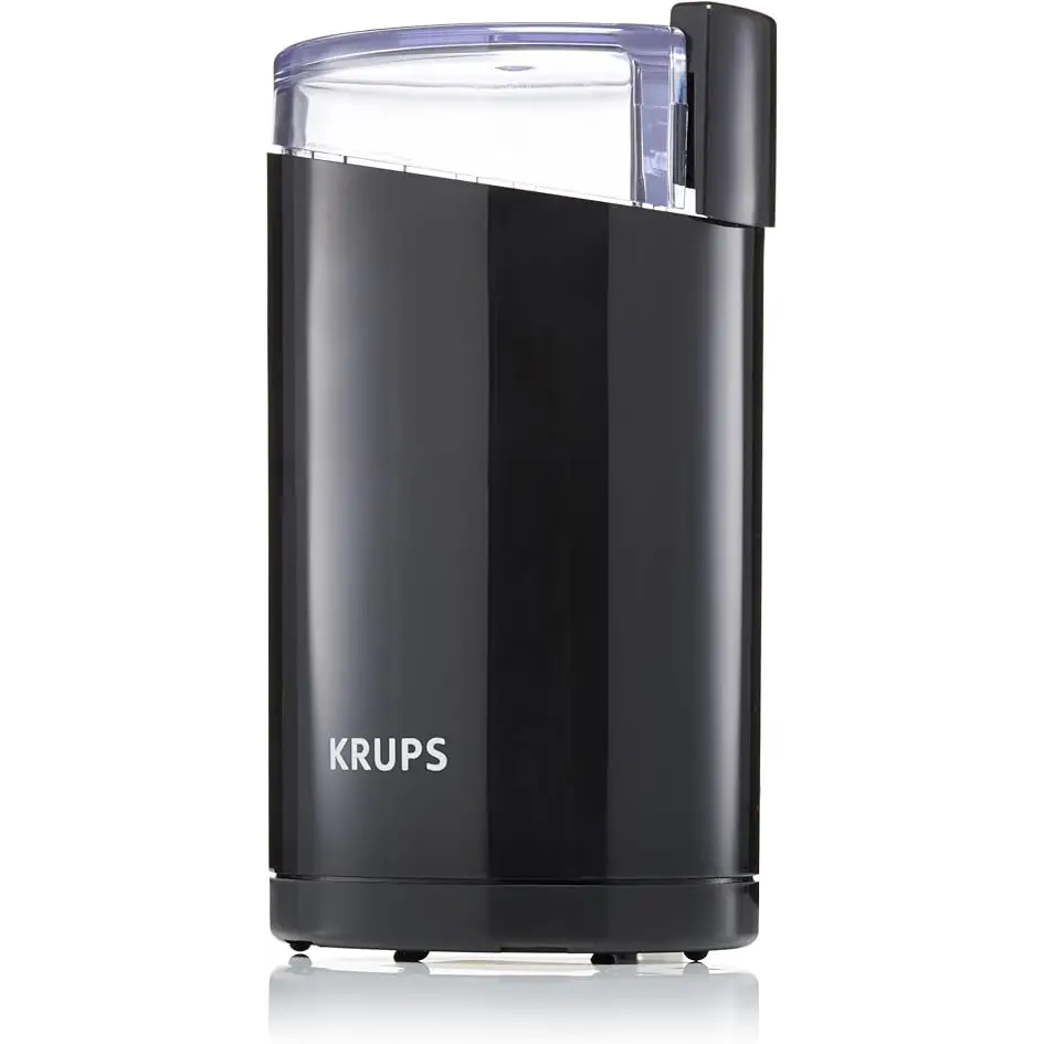 Krups One-Touch Coffee and Spice Grinder 3 Ounce Bean Hopper Easy to Use One Touch Operation 200 Watts Coffee Spices