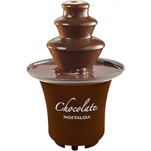 Nostalgia 3 Tier Electric Chocolate Fondue Fountain Machine for Parties - Melts Cheese Queso Candy and Liqueur - Dip